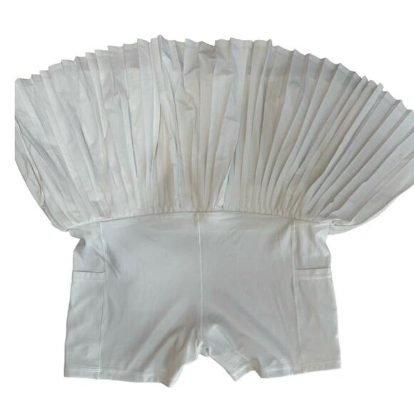 Aerie Offline All Aces Tennis Skirt Skort Pleated Active Pockets White Size XL - Picture 8 of 12